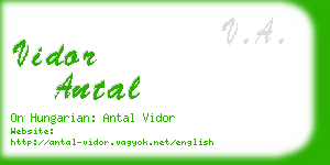 vidor antal business card